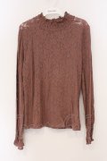 F&A / ローズレースハイネックトップス  ピンクブラウン O-26-04-04-018-LO-TO-IG-OS