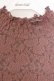 画像2: F&A / ローズレースハイネックトップス  ピンクブラウン O-26-04-04-018-LO-TO-IG-OS (2)