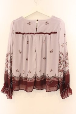 画像3: axes femme / ブーケパネル柄プルオーバー M ワイン×ピンク O-26-04-04-023-AX-TO-IG-OS