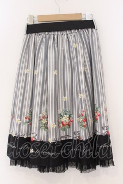 画像3: axes femme POETIQUE / ストロベリーストライプスカート M クロ O-26-04-04-024-AX-SK-IG-OS