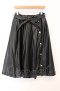 axes femme / エコレザープリーツスカート M クロ O-26-04-04-025-AX-SK-IG-OS
