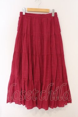 画像1: axes femme / ティアードボリューミースカート  濃ピンク O-26-04-04-027-AX-SK-IG-OS