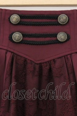 画像2: axes femme / レースフィッシュテールスカート M ワイン O-26-04-04-029-AX-SK-IG-OS