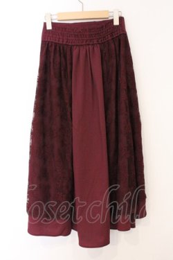 画像3: axes femme / レースフィッシュテールスカート M ワイン O-26-04-04-029-AX-SK-IG-OS