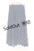 axes femme / レースサーキュラースカート M ネイビー O-26-04-04-030-AX-SK-IG-OS