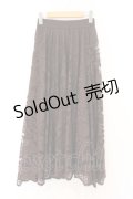 axes femme / レースサーキュラースカート M ブラウン O-26-04-04-031-AX-SK-IG-OS