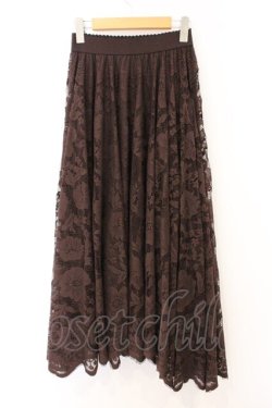 画像3: axes femme / レースサーキュラースカート M ブラウン O-26-04-04-031-AX-SK-IG-OS