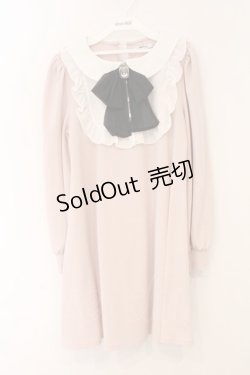 画像1: Ank Rouge / ビジューリボンカットワンピース M ピンク O-26-04-04-033-CA-OP-OW-OS