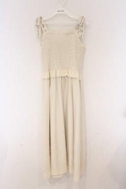 画像1: Fi.n.t / ロゴリボンシャーリングワンピース F アイボリー O-26-04-05-004-CA-OP-OW-OS