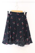 LODISPOTTO / チェリー柄スカート  ネイビー O-26-04-05-035-LO-SK-IG-OS