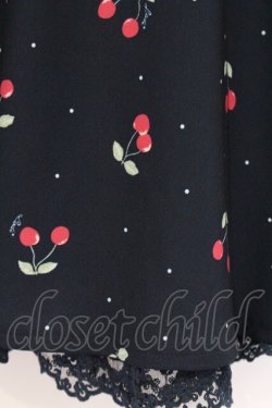 画像2: LODISPOTTO / チェリー柄スカート  ネイビー O-26-04-05-035-LO-SK-IG-OS