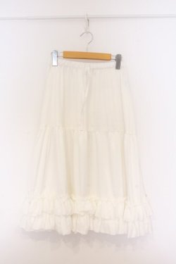 画像1: axes femme kawaii / ミディフリルペチスカート  シロ O-26-04-05-036-AX-SK-IG-OS