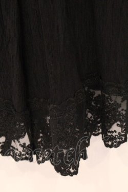 画像2: axes femme / 裾レース楊柳ワイドパンツ  クロ O-26-04-05-037-AX-PA-IG-OS