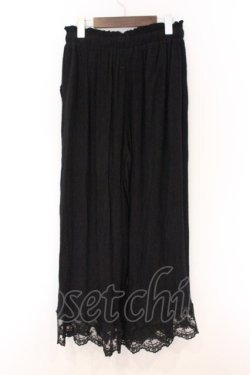 画像3: axes femme / 裾レース楊柳ワイドパンツ  クロ O-26-04-05-037-AX-PA-IG-OS