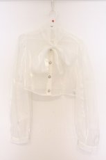 画像1: Ank Rouge / リボンタイシアーブラウス  シロ O-26-04-05-039-CA-BL-IG-OS (1)