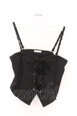 画像1: axes femme / リブカットソービスチェ M クロ O-26-04-05-041-AX-TO-IG-OS