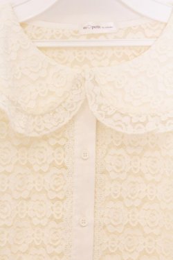 画像2: m petit by misako / AOKレースブラウス L アイボリー O-26-04-05-044-LO-BL-IG-OS