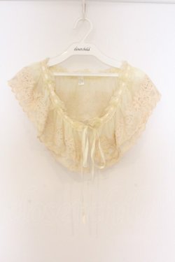 画像1: axes femme / 立体花レースティペット  アイボリー O-26-04-05-045-AX-ZA-IG-OS