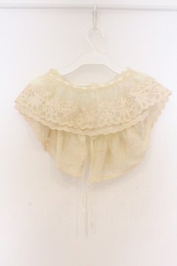 画像3: axes femme / 立体花レースティペット  アイボリー O-26-04-05-045-AX-ZA-IG-OS