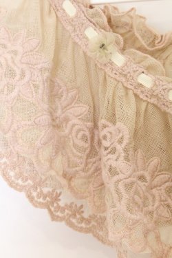 画像2: axes femme / 立体花レースティペット  ピンクベージュ O-26-04-05-046-AX-ZA-IG-OS