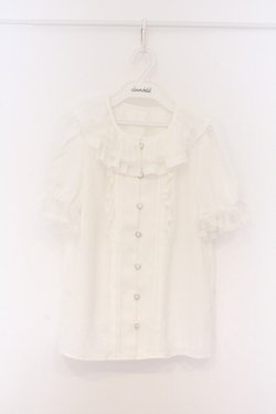 画像1: Secret Honey / プリーツフリルブラウス 2 シロ O-26-04-05-049-CA-BL-OW-OS