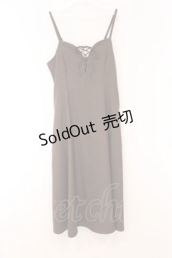 画像1: an another angelus / フロントレースアップロングキャミワンピース F ブラウン O-26-04-05-051-CA-OP-OW-OS