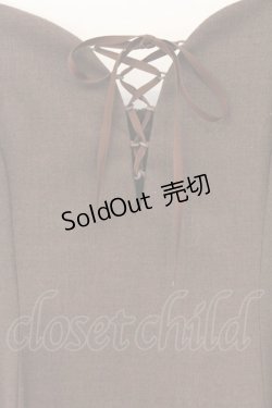 画像2: an another angelus / フロントレースアップロングキャミワンピース F ブラウン O-26-04-05-051-CA-OP-OW-OS