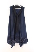 axes femme / ボウタイ裾イレギュラーチュニック M ネイビー O-26-04-05-060-AX-TO-OW-OS