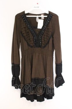 画像1: Rozen Kavalier / ビーズ配色チュニック  ブラウン O-26-04-05-064-OO-TO-OW-OS