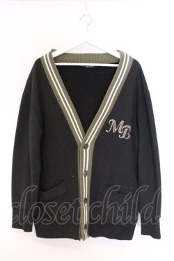 画像1: MILKBOY / MB CARDIGAN  ブラック×カーキグリーン O-26-04-05-066-MB-JA-OW-OS