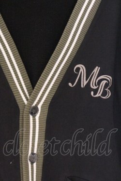 画像2: MILKBOY / MB CARDIGAN  ブラック×カーキグリーン O-26-04-05-066-MB-JA-OW-OS