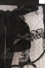 画像2: axes femme kawaii / ドットチュールハーフエプロン  クロ O-26-04-05-001-AX-ZA-IG-OS (2)