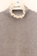 画像2: Jane Marple / Frill-trim turtleneck sweater　ニットプルオーバー M グレー O-26-04-05-068-JM-TO-OW-ZT113 (2)