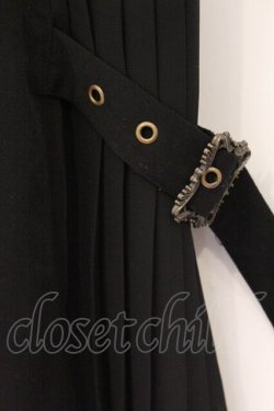 画像2: axes femme / サイドプリーツバックル付スカート  クロ O-26-04-05-073-AX-SK-IG-OS