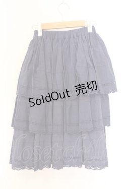 画像3: Sheglit / フラワーブーケのレーススカート  ネイビー O-26-04-05-077-EL-SK-IG-OS