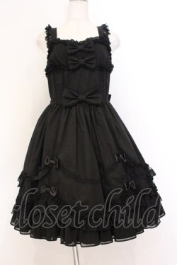 画像1: Angelic Pretty / メアリーロマンスDollジャンパースカート  クロ O-26-04-05-078-AP-OP-IG-OS