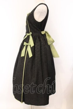 画像3: axes femme kawaii / 牡丹刺繍チャイナジャンスカ M クロ×グリーン O-26-04-05-080-AX-OP-OW-OS