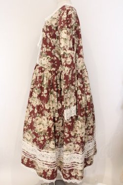 画像3: marcHenTica / オールドローズ・ミルフィーユワンピース ハイエルフサイズ ワイン O-26-04-05-082-LO-OP-OW-OS