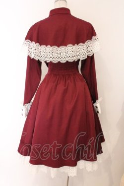 画像4: Hoshibako Works / オリヴィア ケープ風ワンピース  ワイン O-26-04-05-083-LO-OP-OW-OS