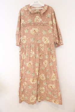 画像1: PINK HOUSE / まんまるうさぎさんワンピース  ピンク O-26-04-05-084-LO-OP-IG-OS