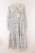 m petit by misako / TT*MSKトワルドOP トワルドジュイワンピース L シロ×ブルー O-26-04-05-088-LO-OP-IG-OS