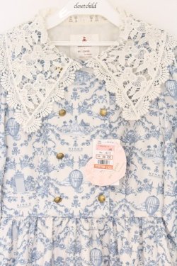 画像2: m petit by misako / TT*MSKトワルドOP トワルドジュイワンピース L シロ×ブルー O-26-04-05-088-LO-OP-IG-OS