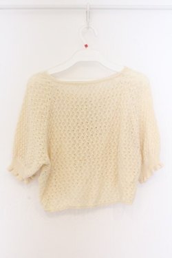 画像3: PINK HOUSE / フラワーモチーフ透かし編みボレロ  アイボリー O-26-04-05-099-LO-TO-IG-OS