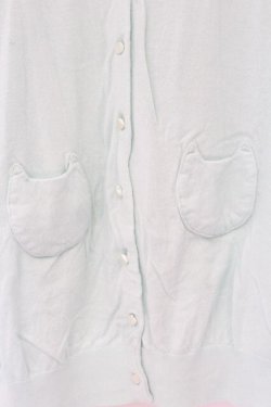 画像2: Franche Lippee / ねこポケットカーディガン  ミント O-26-04-05-102-LO-TO-IG-OS