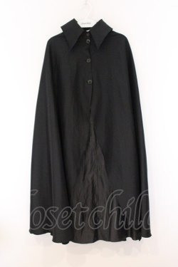 画像1: MARBLE / ボリュームタイ付きロングマント  ブラック O-26-04-05-105-GO-JA-IG-OS