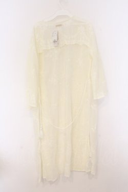 画像3: axes femme POETIQUE / タッセル紐付き刺繍ロングカーディガン  生成り O-26-04-05-110-AX-TO-IG-OS