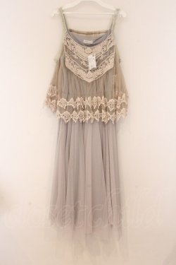 画像1: axes femme / レース重ねワンピース M グレー O-26-04-05-112-AX-OP-IG-OS