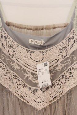 画像2: axes femme / レース重ねワンピース M グレー O-26-04-05-112-AX-OP-IG-OS