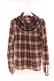 画像1: axes femme / チェック柄ハイネックカットソー M ベージュ O-26-04-05-013-AX-TO-IG-OS (1)