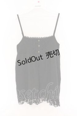 画像1: axes femme / ジャガードセミアウターキャミ  クロ O-26-04-05-014-AX-TO-IG-OS